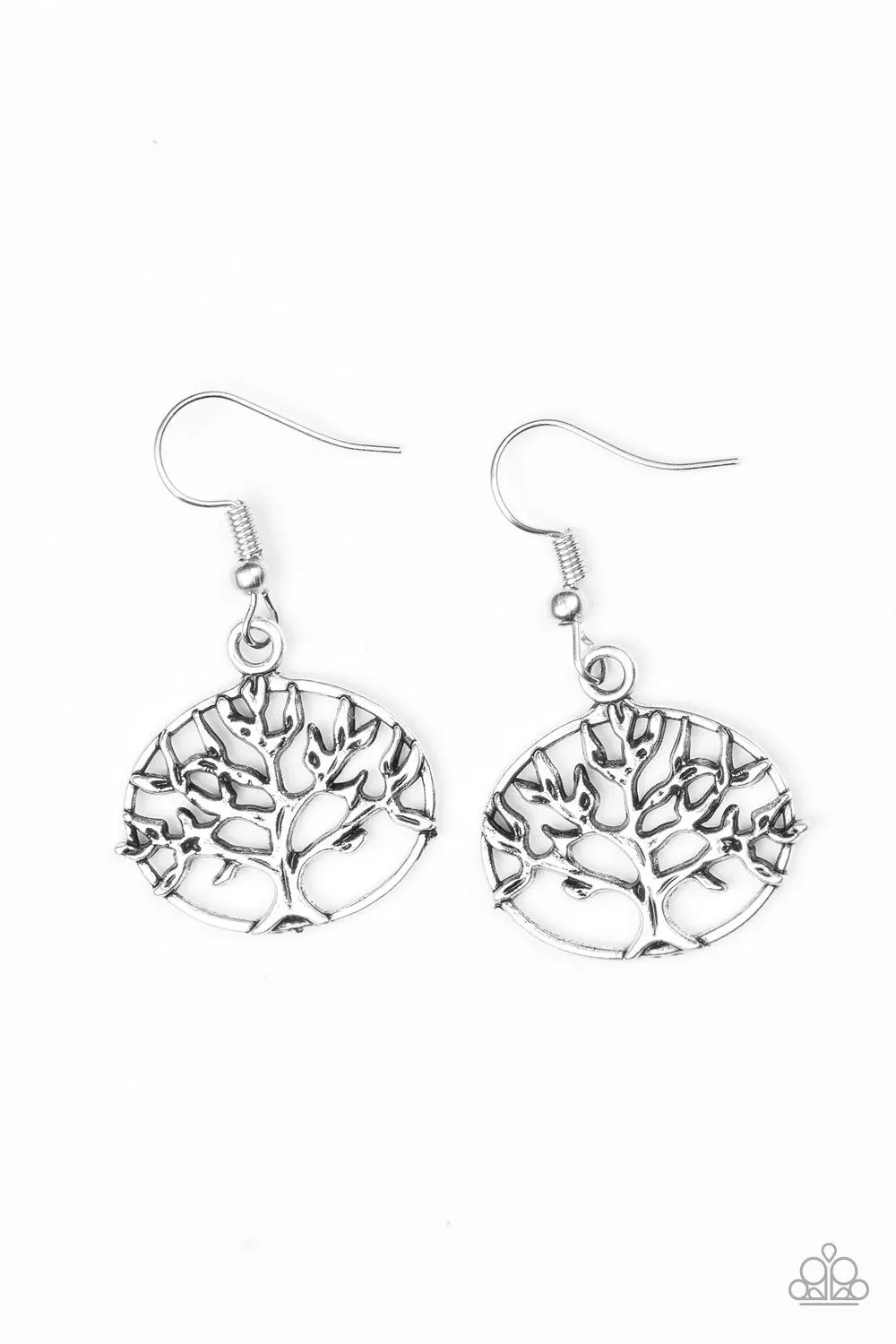 Dream Treehouse Silver Earrings - Paparazzi Accessories