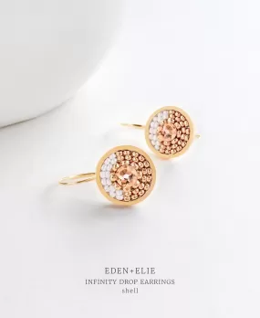 EDEN   ELIE Infinity drop earrings - shell