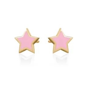 ENAMEL STAR STUDD EARRINGS