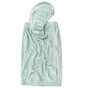 Everplush Extra Plush Bath Wrap   Hair Turban Set - Sage Green