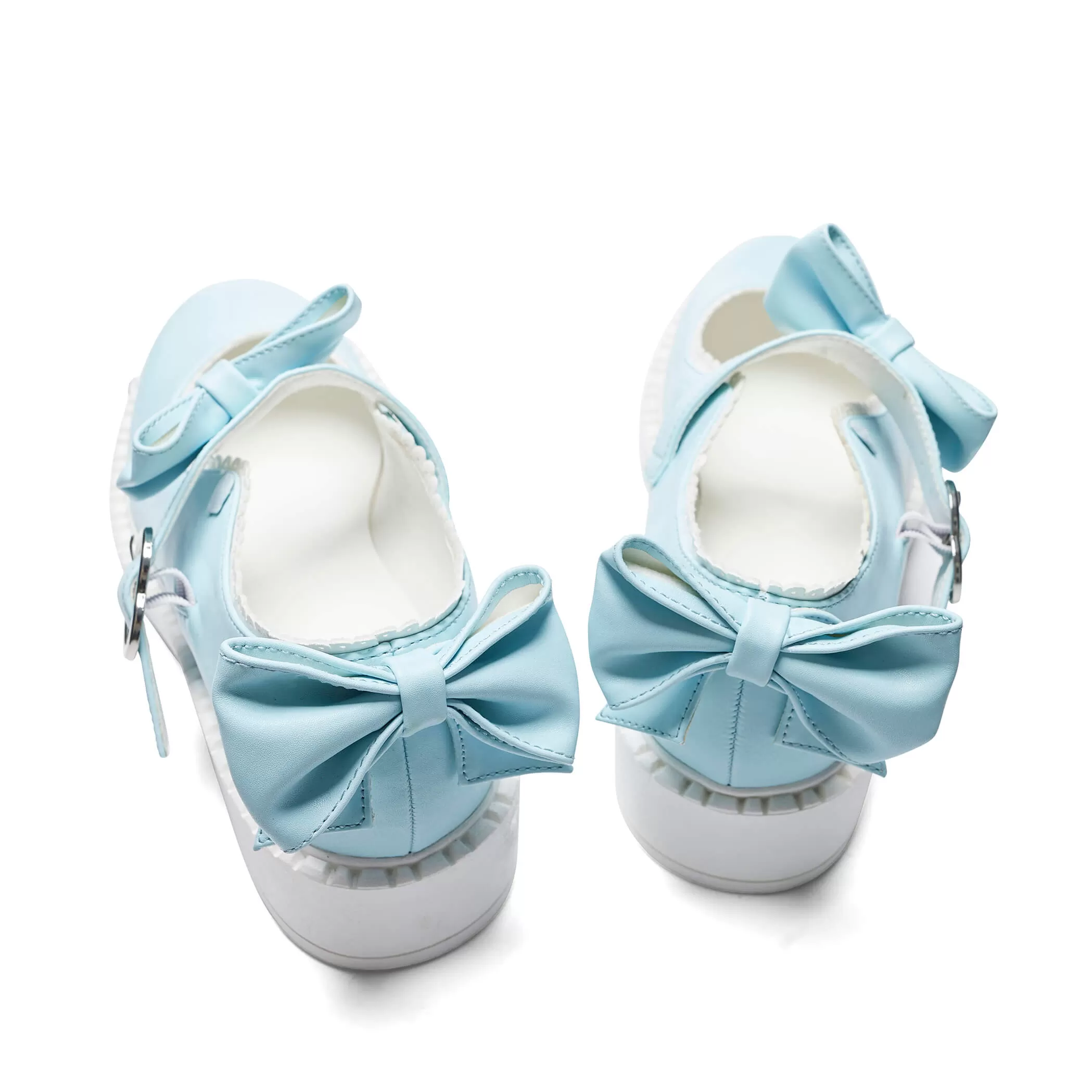 Fairy Lace Doily Mary Janes - Baby Blue