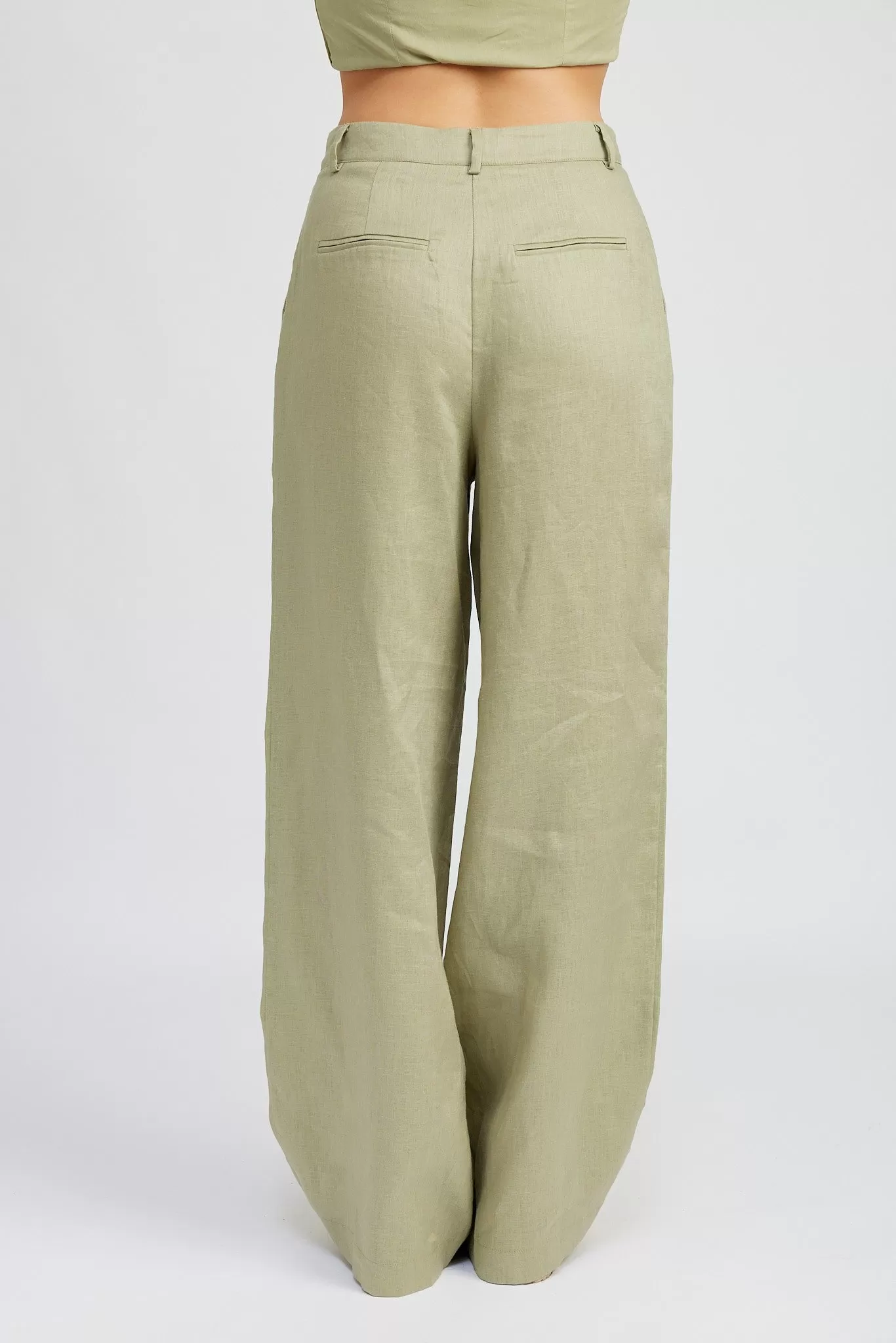 Fern Pleated Linen Pants