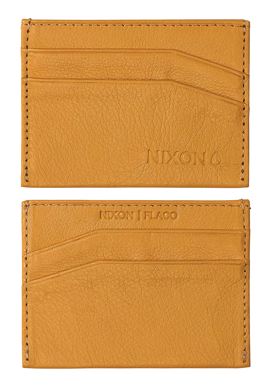 Flaco Leather Card Wallet - Yellow