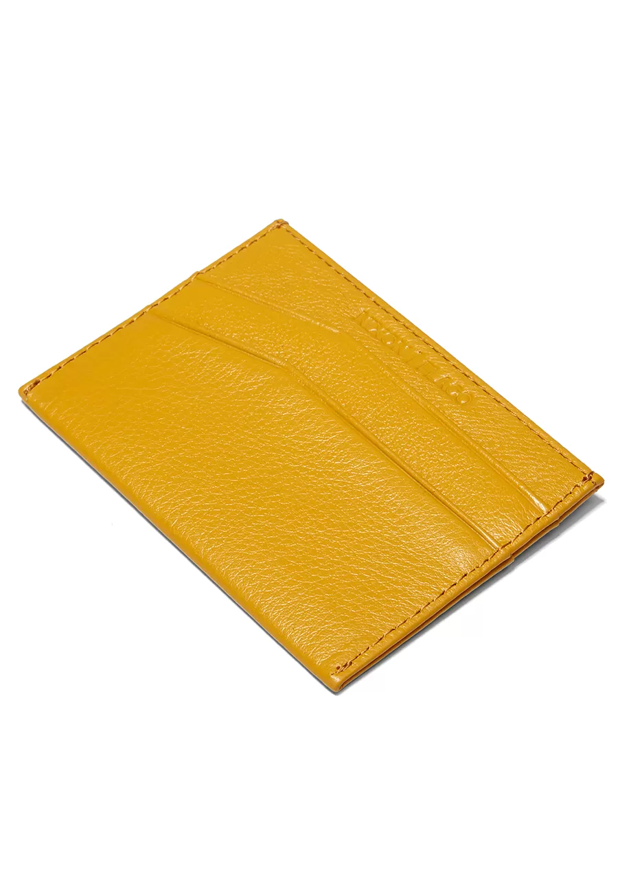 Flaco Leather Card Wallet - Yellow