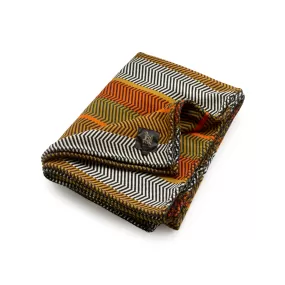 Fox Turmeric Spice Herringbone Stripe Blanket