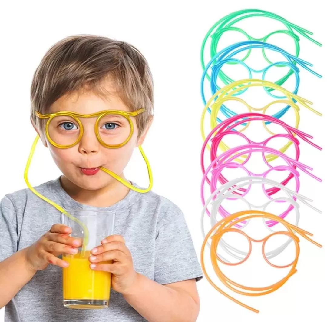 Funny glasses drinking Straw