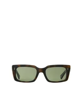 Garrett Leight GL 3030 49 Sunglasses Spotted Brown Shell/Semi-Flat Valley View Green