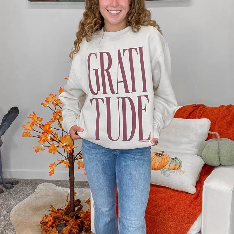 Gratitude Solid Sweatshirt