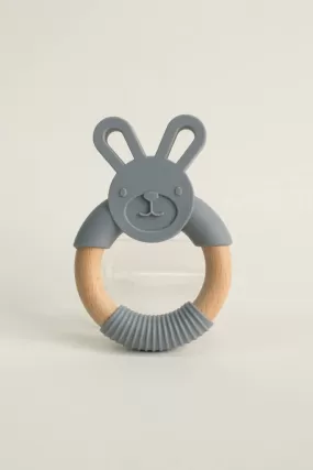 Grey Bunny Teething Ring