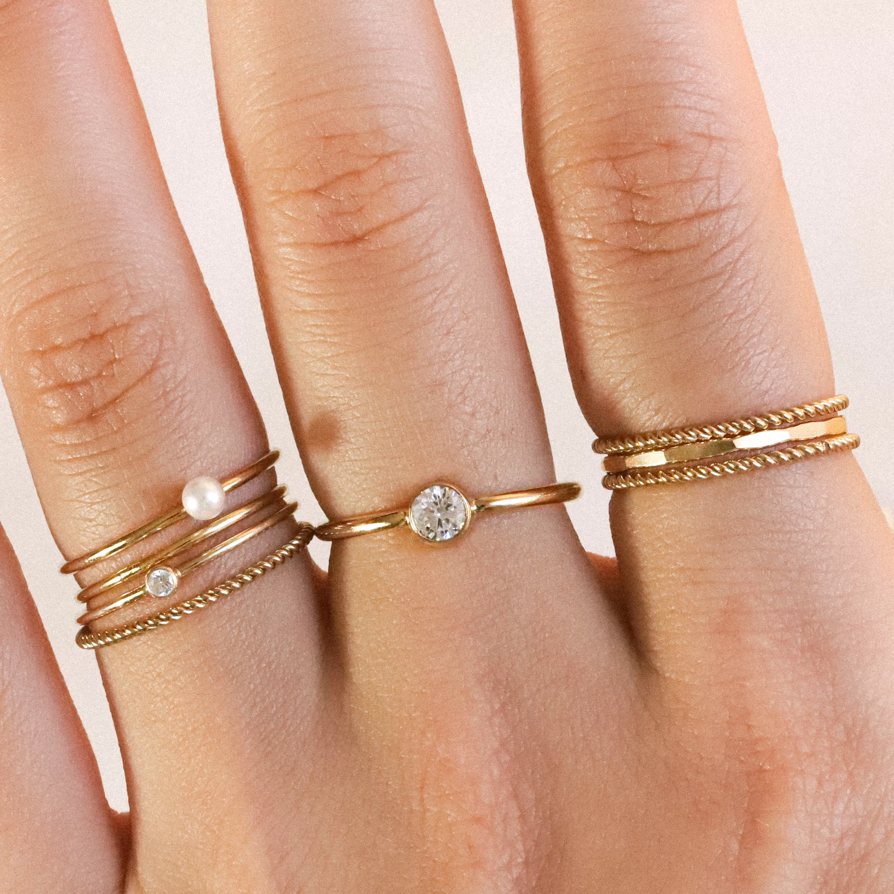 Hammered Stacking Ring