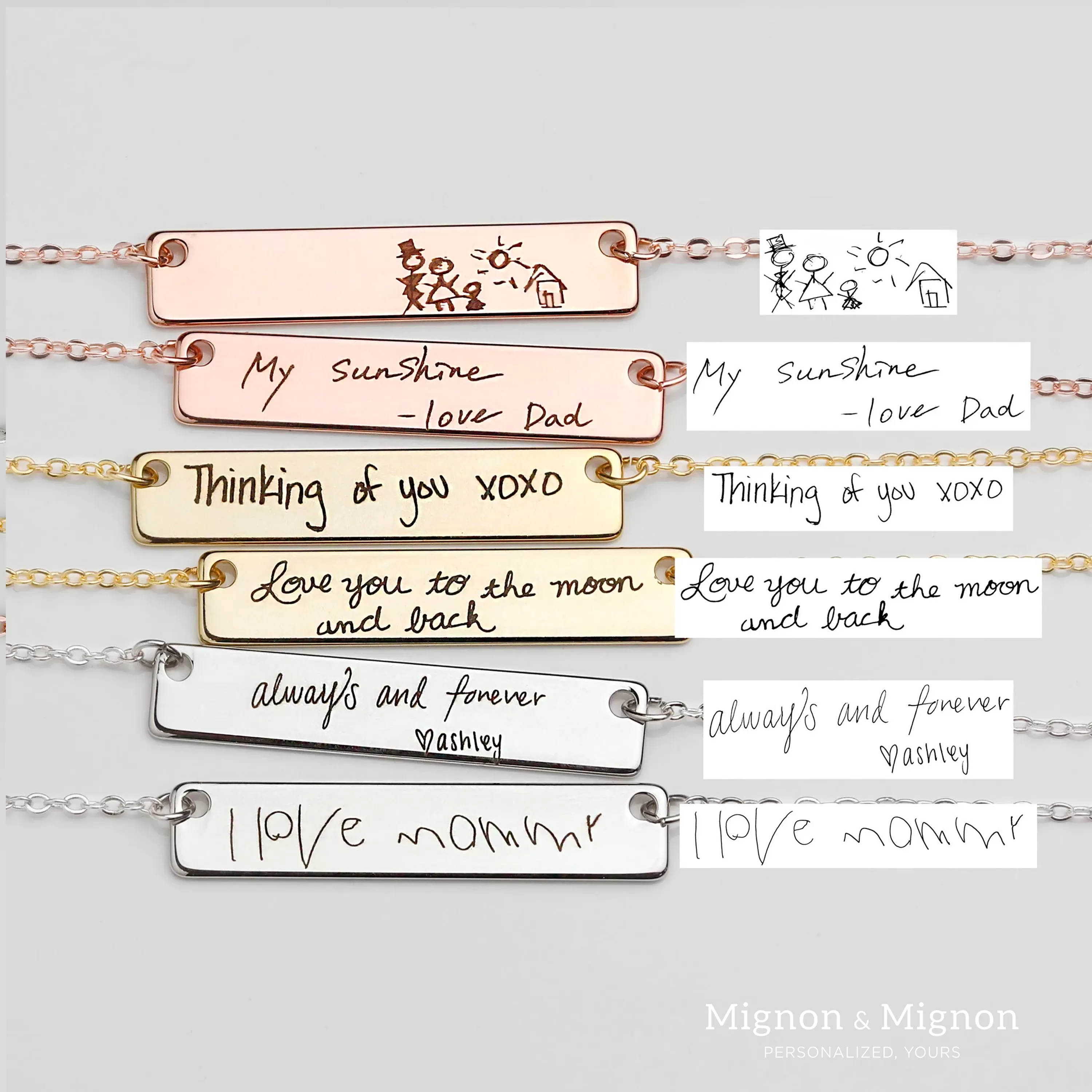 Handwritten Personalized Necklace