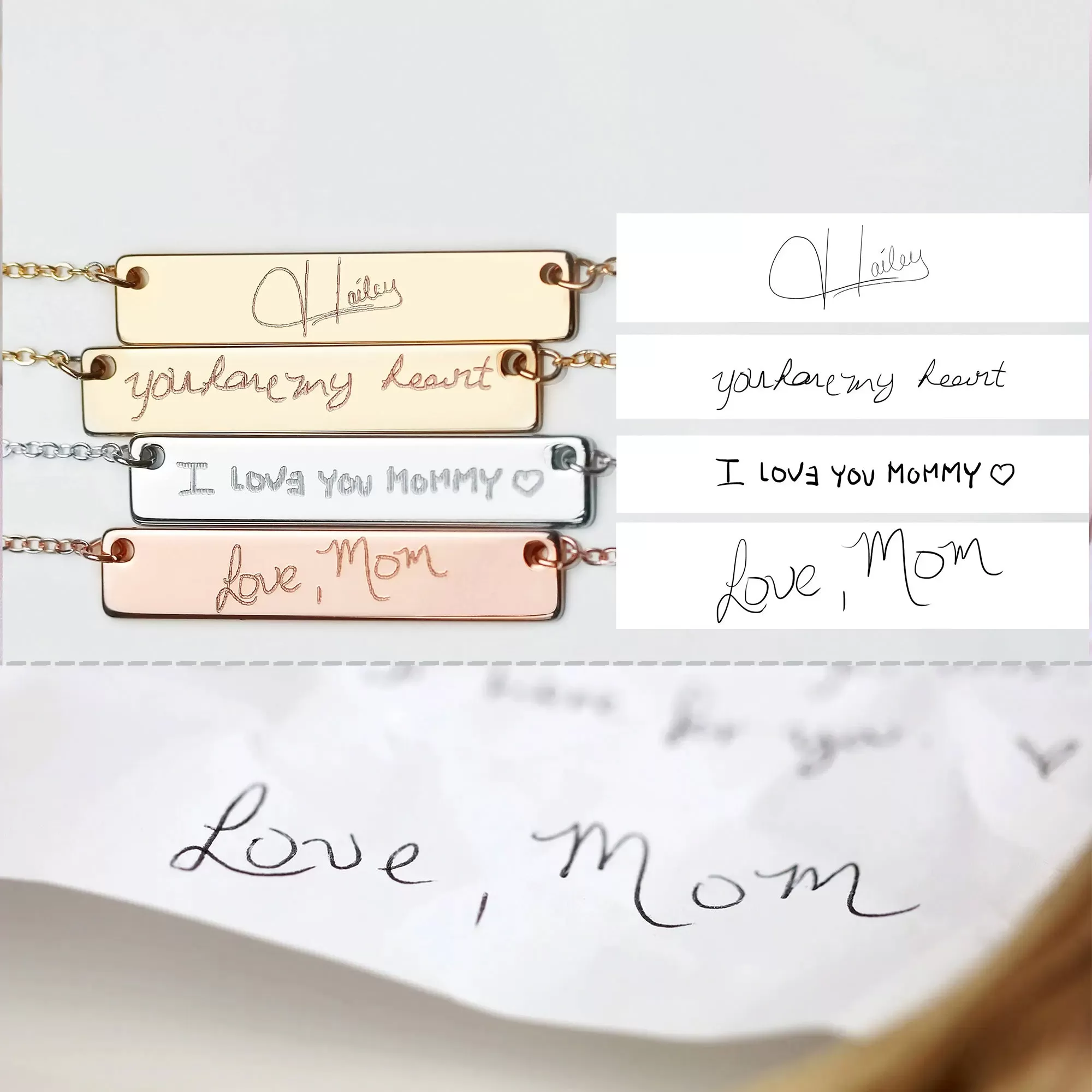 Handwritten Personalized Necklace