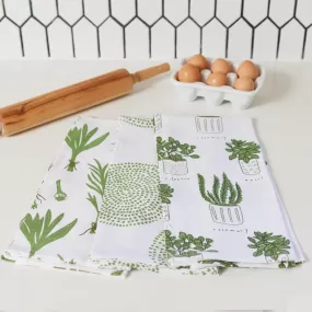 Herbs Green Kitchen Towel Set Of 3