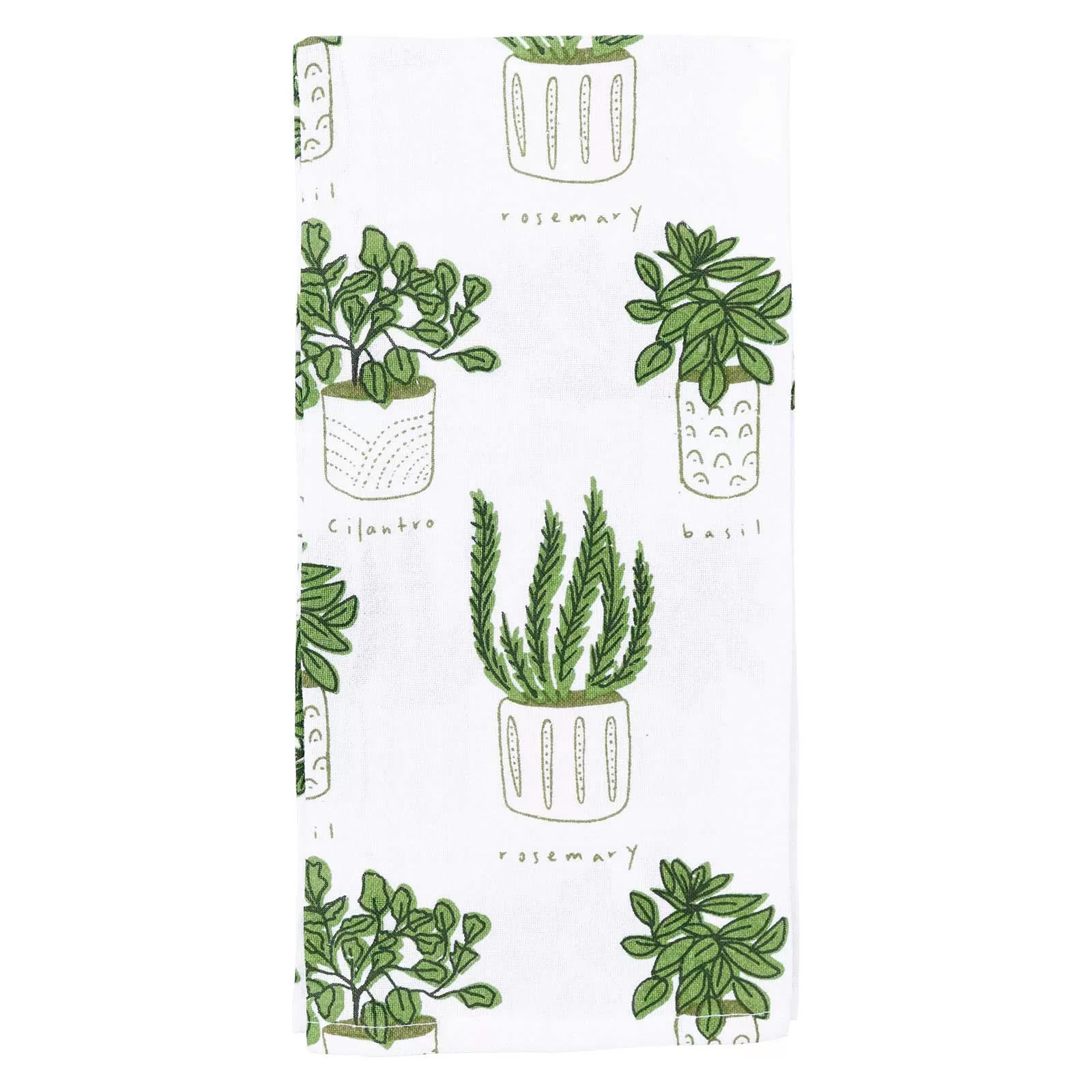 Herbs Green Kitchen Towel Set Of 3