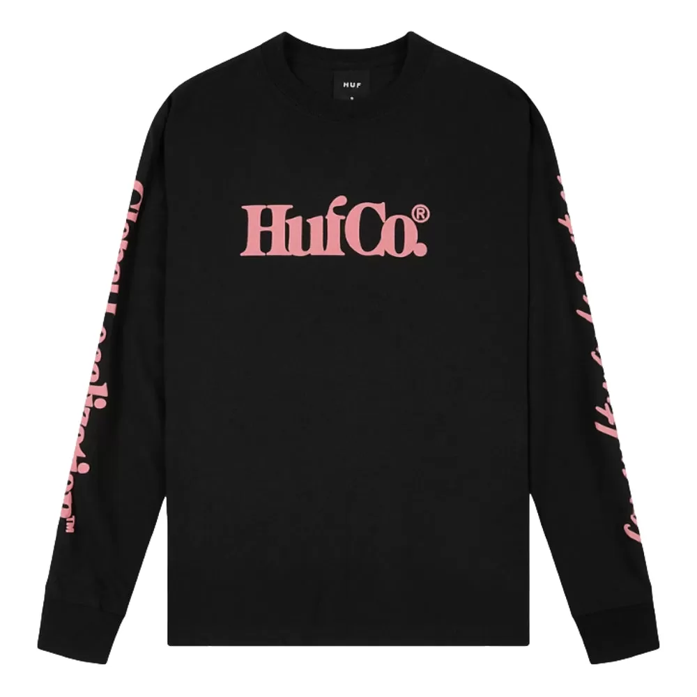 HUF HUF CO L/S TEE-BLACK