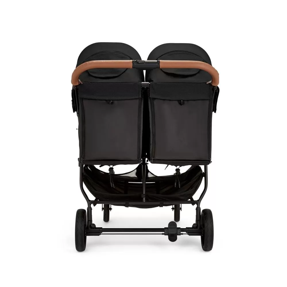 Ickle Bubba Venus Max Double Stroller Black / Black / Tan