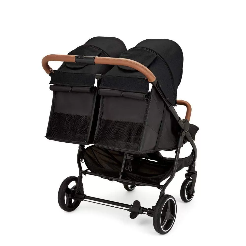 Ickle Bubba Venus Max Double Stroller Black / Black / Tan