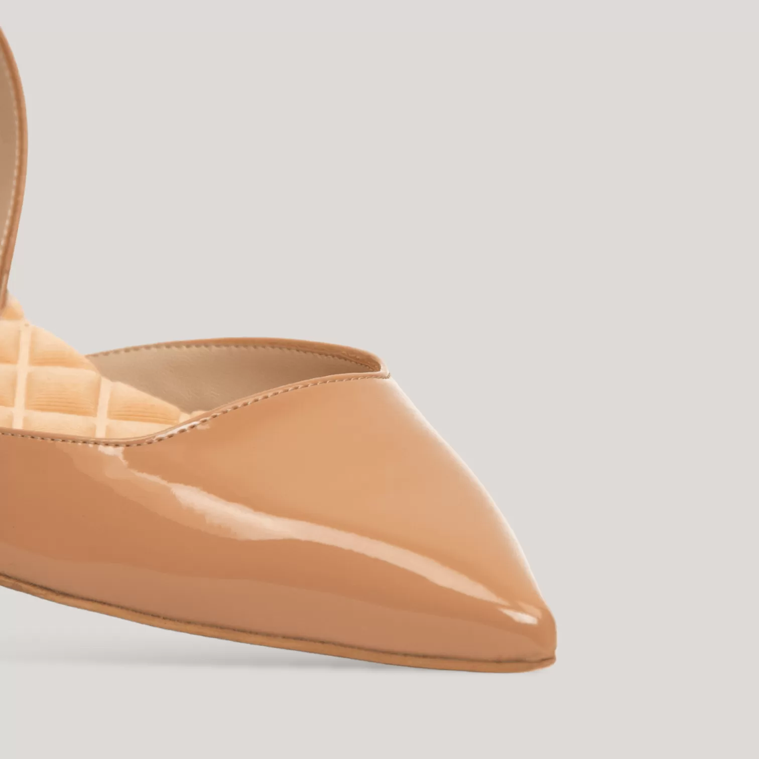 JACKIE | Nude Vegan Patent Slingback Flats