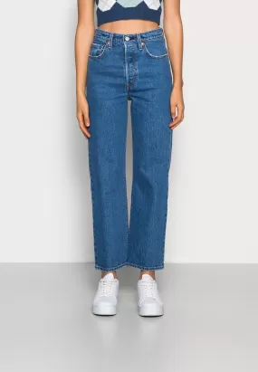 JEANS LEVI'S 501 FEMME ORIGINAL CROPPED JAZZ POP BLEU