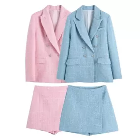 Kalt Blazer And Tweed Skirt Set