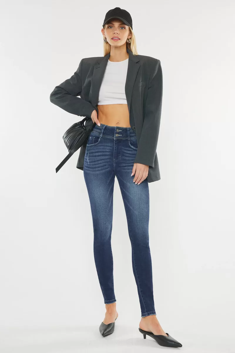 KanCan Valerie Ultra High Rise Super Skinny Jeans in Dark