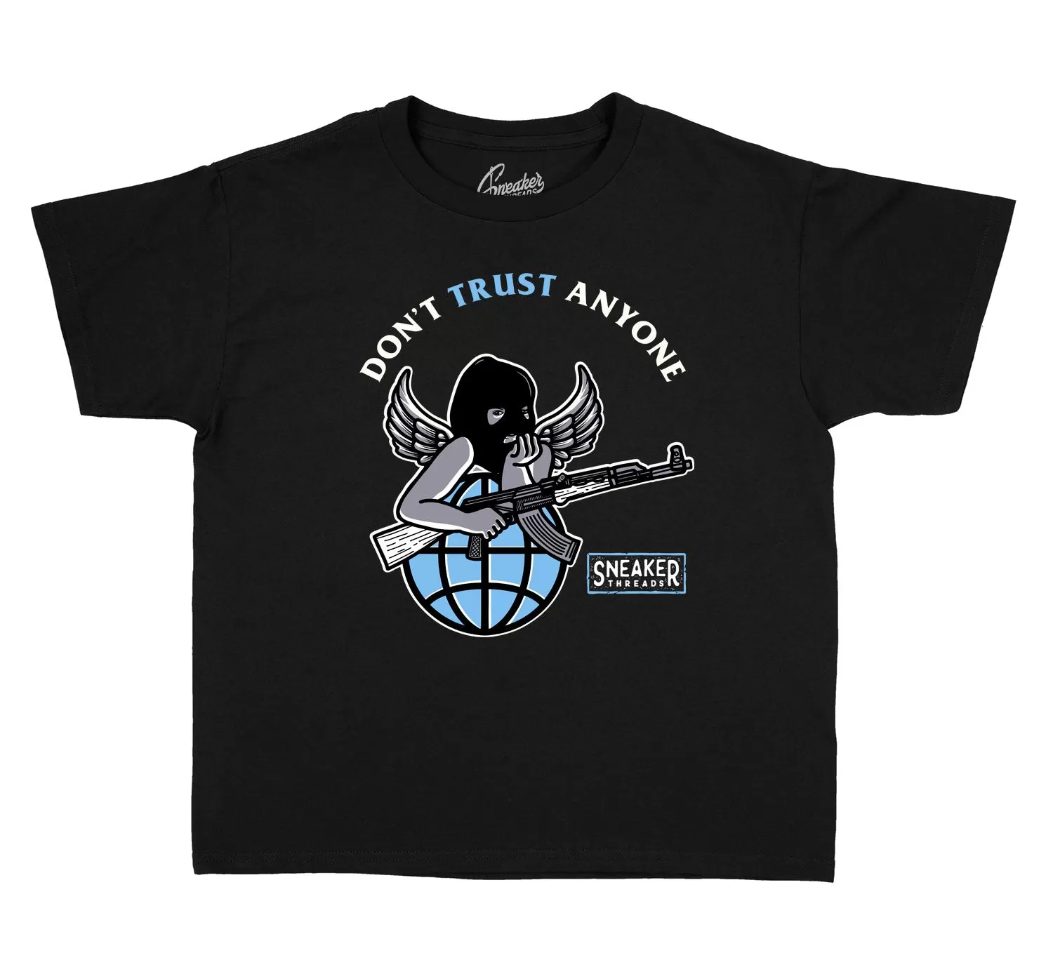 Kids University Blue 9 Shirt - Trust Angels - Black