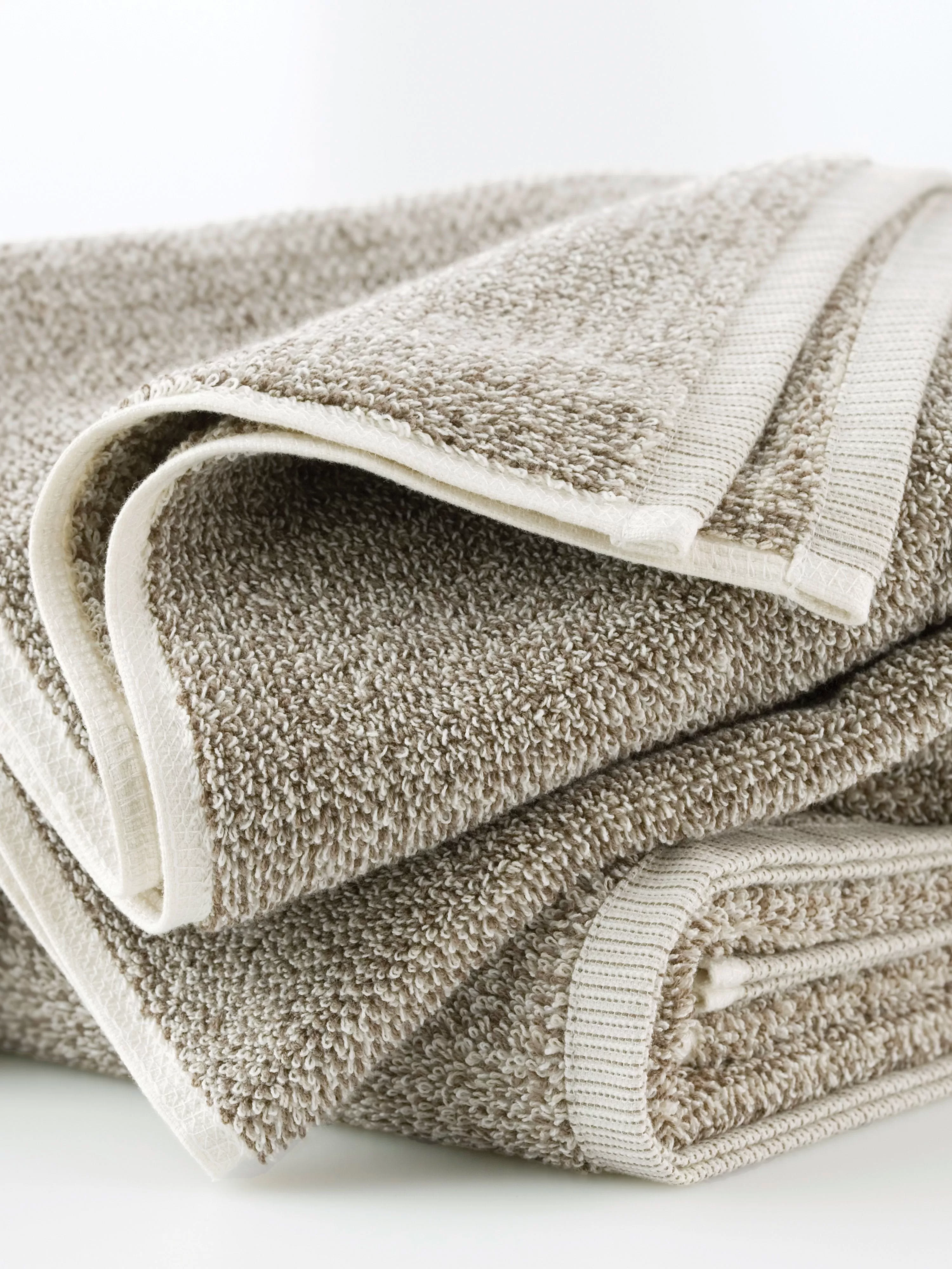 L and M Home Luxe Towels Tweed Light Beige