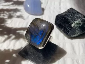 Labradorite Adjustable Ring - Reg. Square