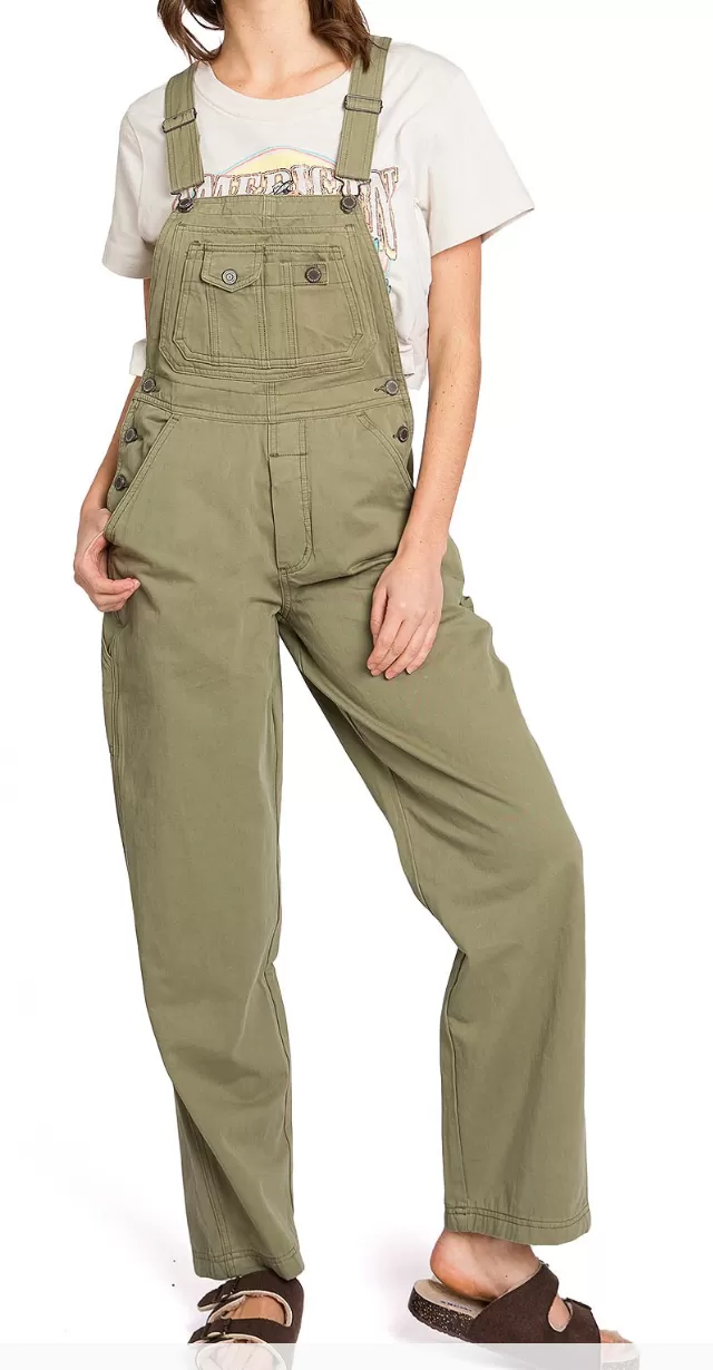 Lana Roux 90s Chino Utility Overalls