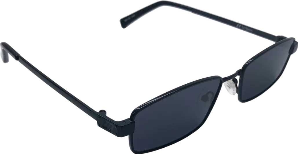 Le Specs Black Bizarro Rectangle Sunglasses