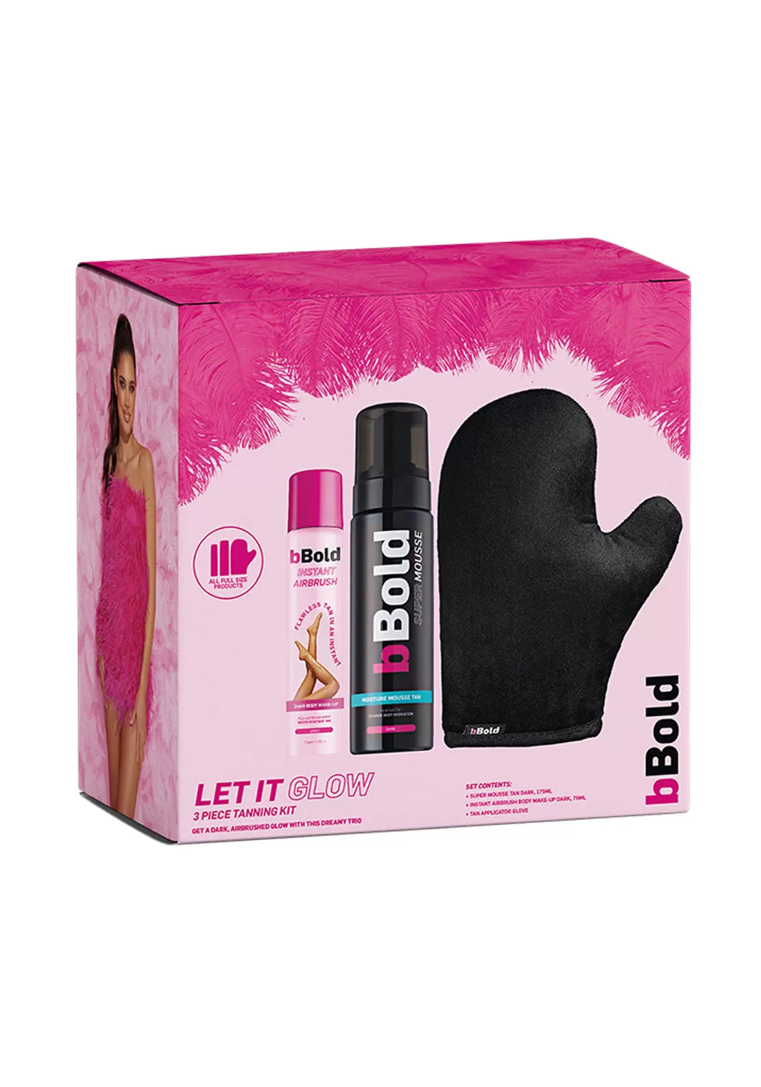 Let It Glow 3 Piece Tanning Gift Set