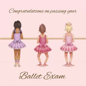 Little ballerina exam card