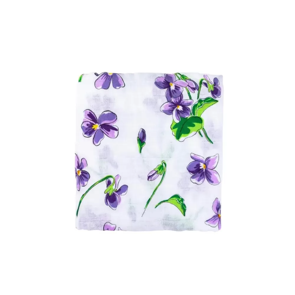 Little Hometown Violet Baby Swaddle Blanket