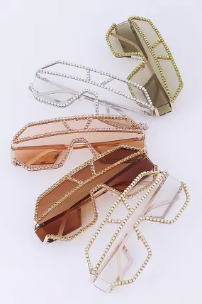 MADISON - Large Crystal Frame Shades