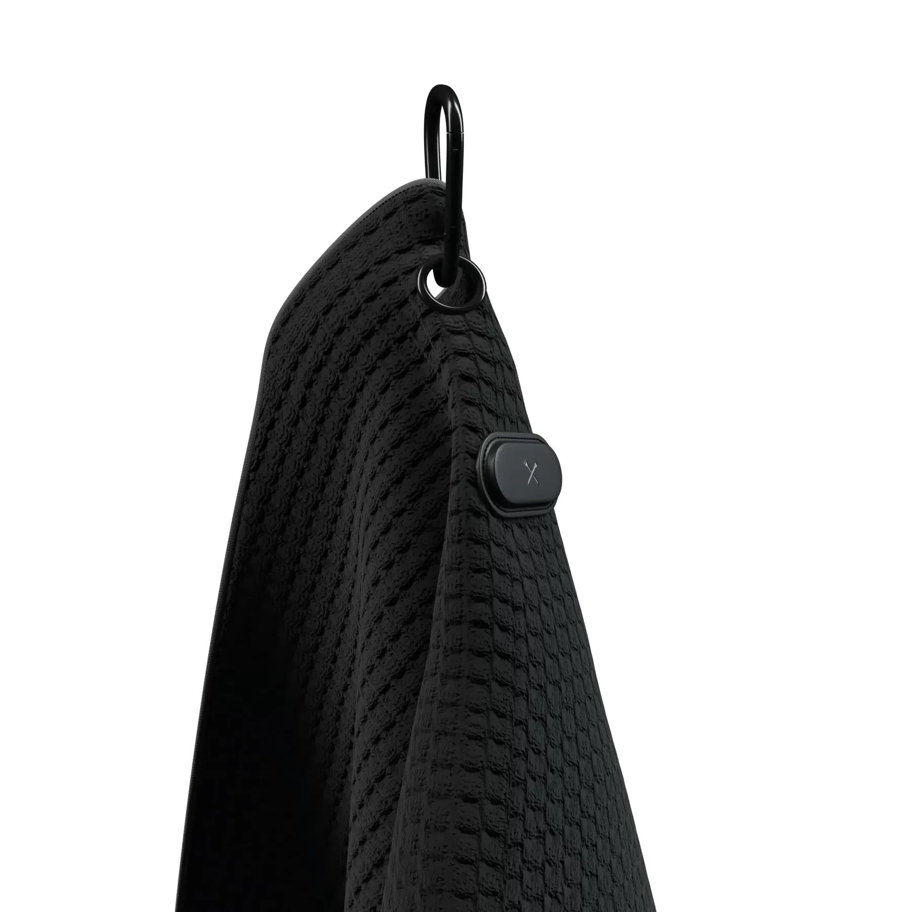 Magnetic Caddy Towel Black W/Grey Stripe - 2024