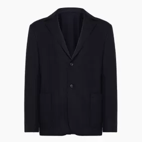 Meir raw cut wool and cashmere blazer