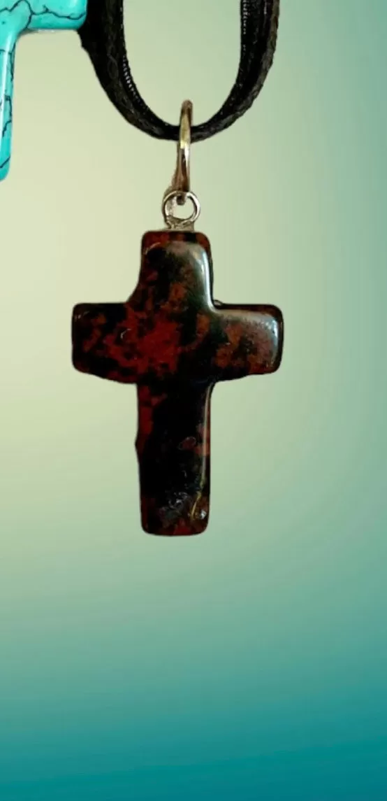 Mini Gemstone Cross Pendants