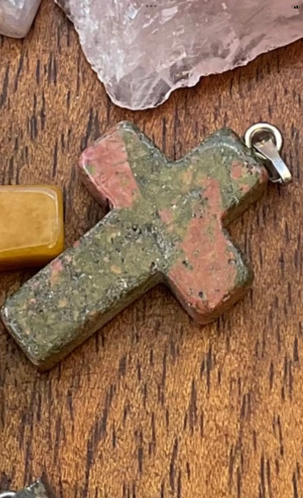 Mini Gemstone Cross Pendants