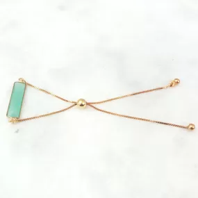 Mint Green Chalcedony Jeweled Bracelet