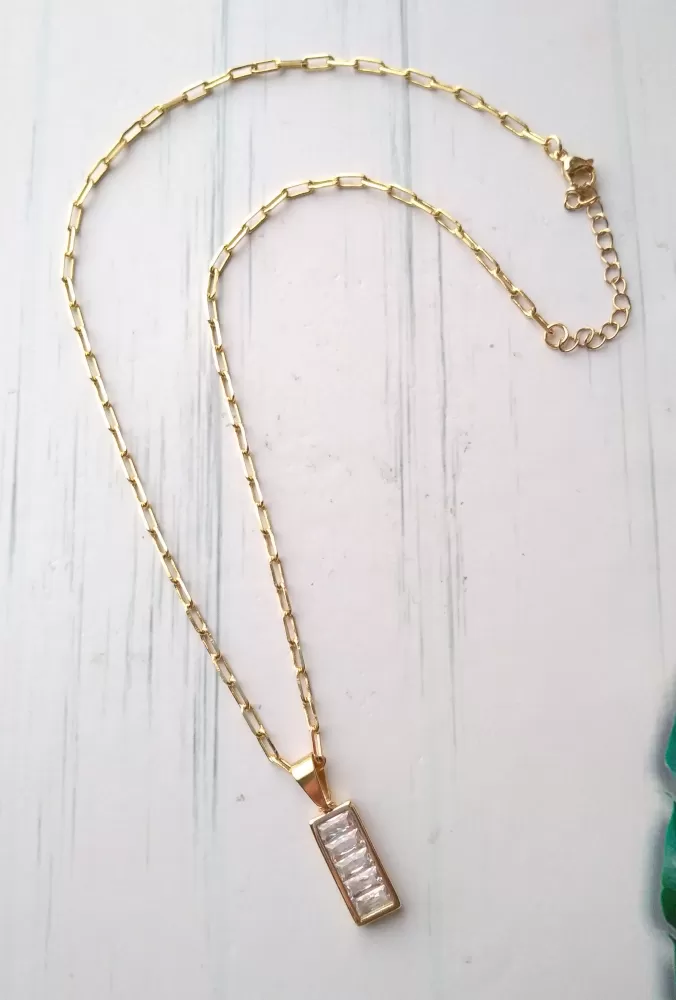 Modern Stack Paperclip Chain Necklace