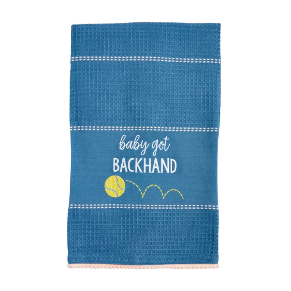 Mud Pie Tennis Embroidery Towels