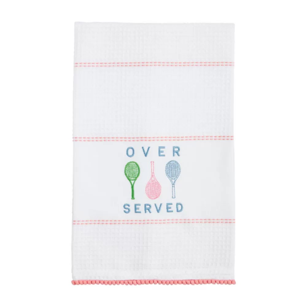 Mud Pie Tennis Embroidery Towels