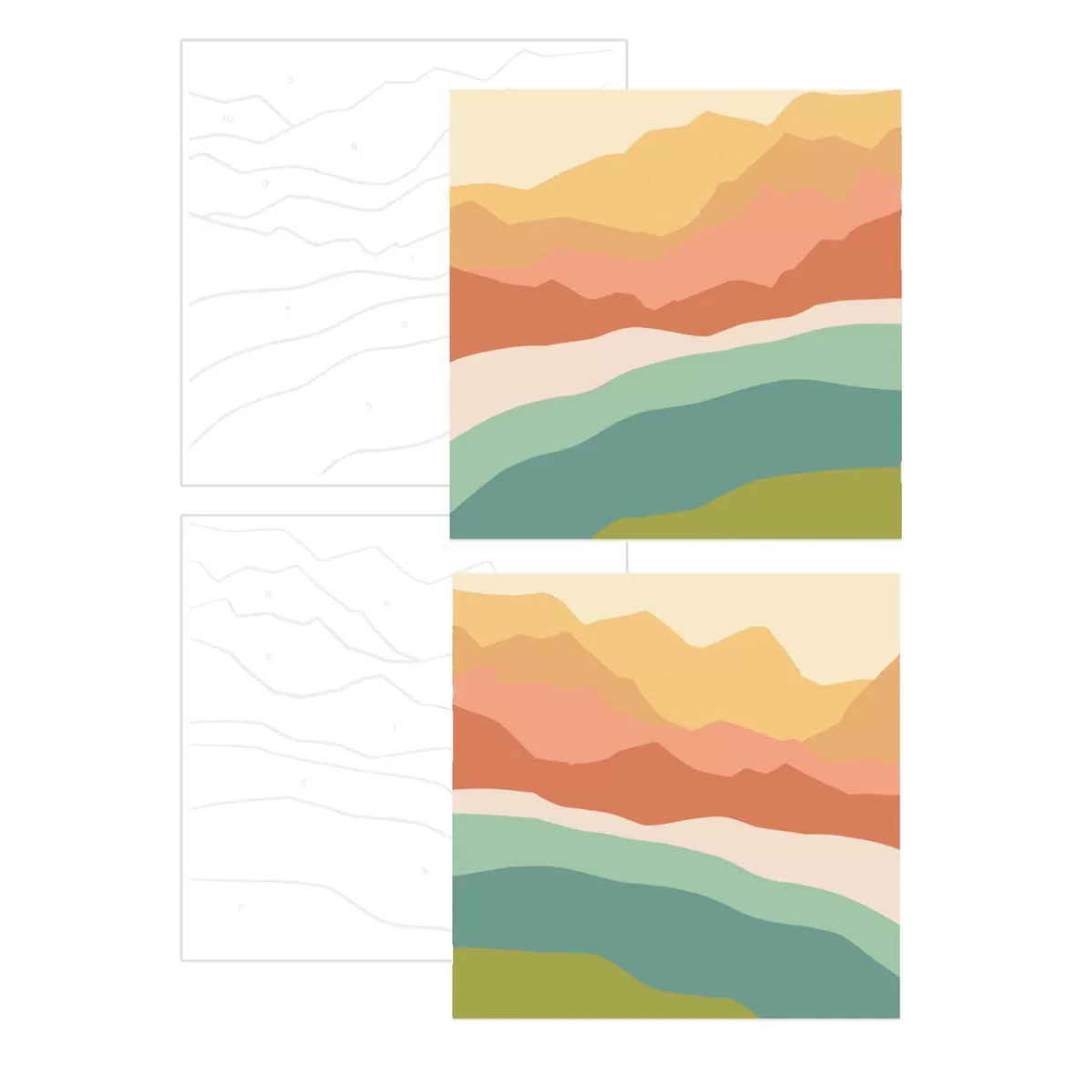 NEW! Abstract Zen Peaks Meditative Art Paint by Breathe People