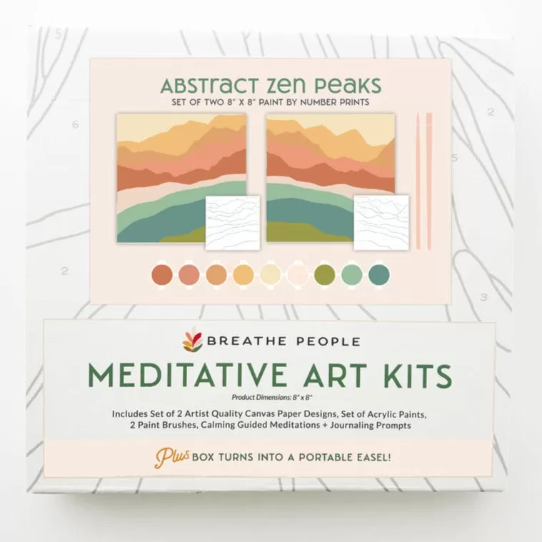 NEW! Abstract Zen Peaks Meditative Art Paint by Breathe People