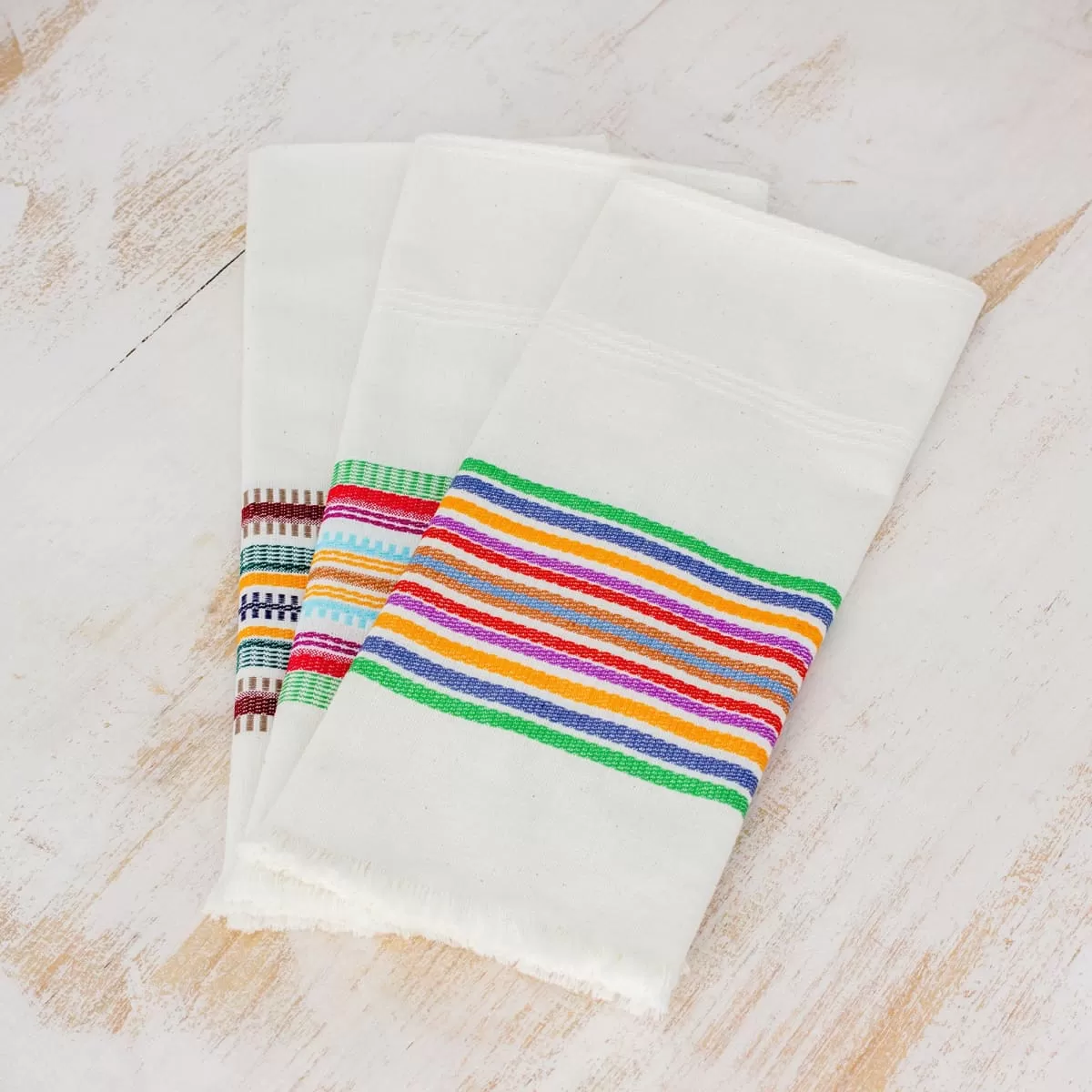 Novica Celebration Cotton Dishtowels (Set Of 3)