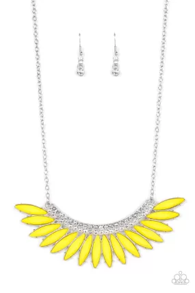 Paparazzi Accessories - Flauntable Flamboyance - Yellow Necklace