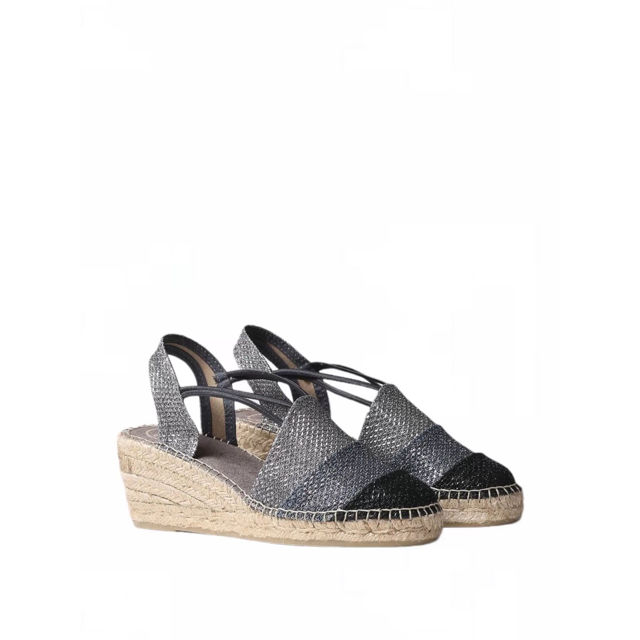 Patchwork Cotton Blend Wedge Espadrille for Women - Tours-S