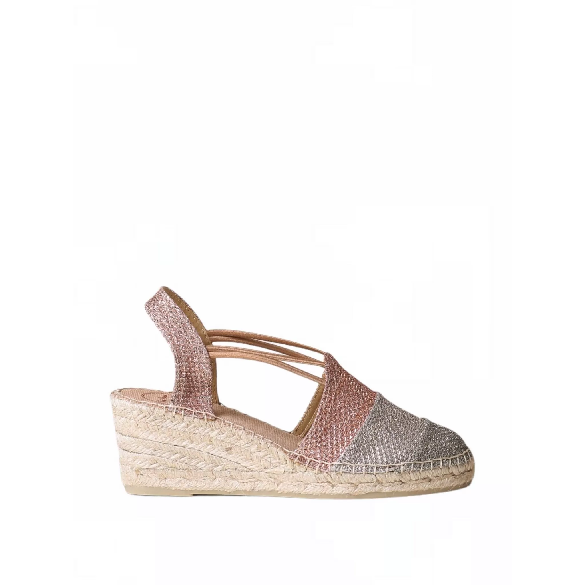 Patchwork Cotton Blend Wedge Espadrille for Women - Tours-S