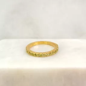 Peridot Half Eternity Ring