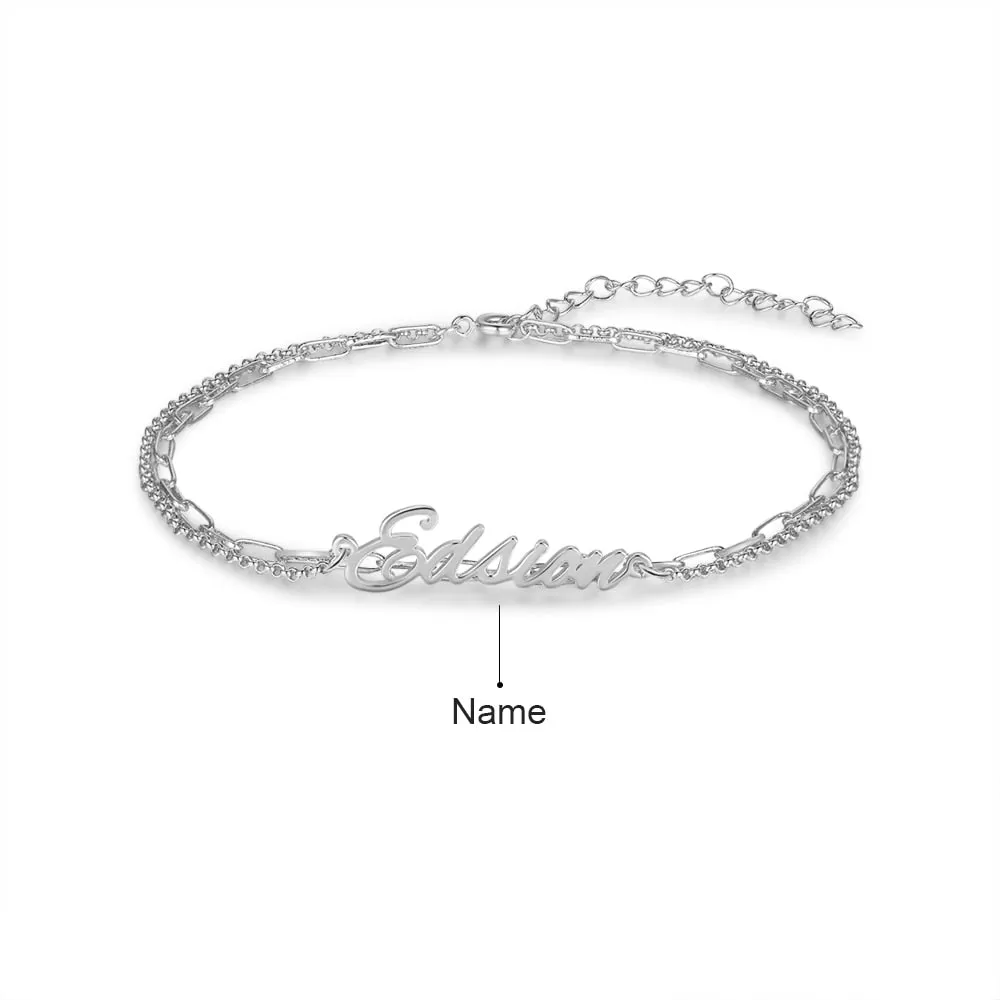 Personalized Nameplate Bracelets And Bangles For Women